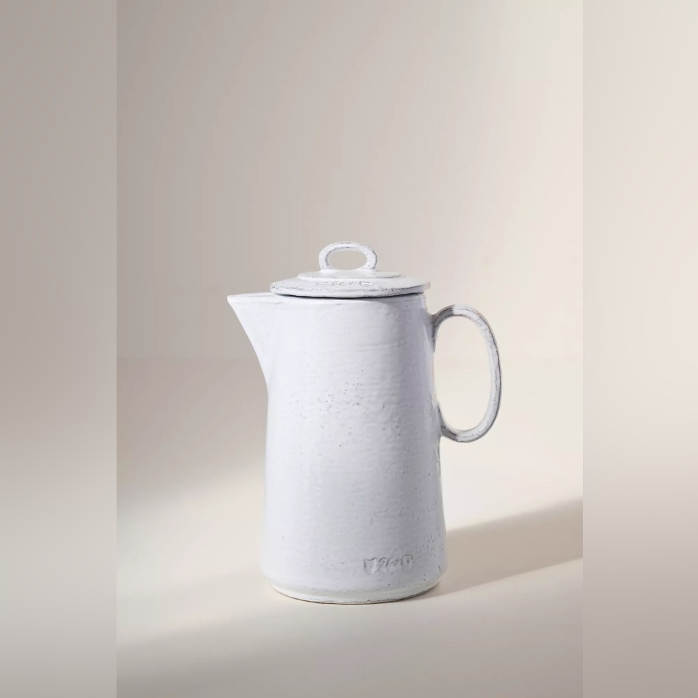 Anthropologie THE GLENNA ITALIAN EARTHENWARE TEAPOT Style No.  30903306 White